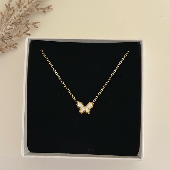 Jewelry - 18K Gold Plated Butterfly Necklace - Gold Jewelry